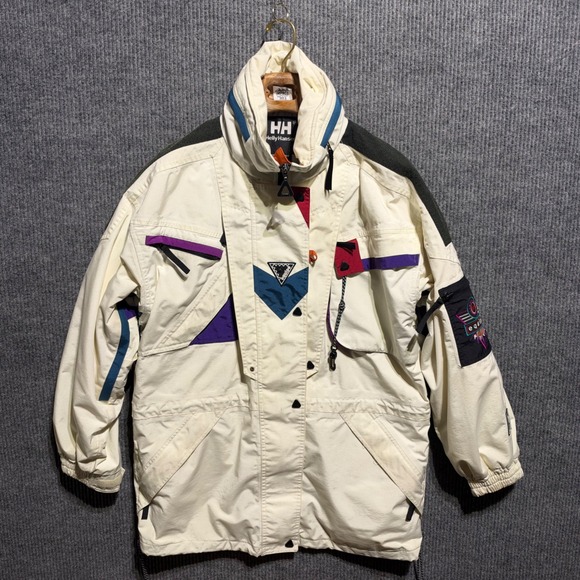 Helly Hansen Other - Vintage Helly Hansen Equipe Ski Jacket Mens M Cream 90s Colorblock Insulated